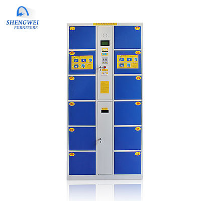 Siêu thị 12 Cửa Khóa vân tay Mã vạch Tủ lưu trữ điện tử