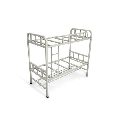 Phòng ngủ tập thể 46kg Màu xám Kích thước người lớn Giường tầng thép có giá để giày