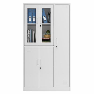 2 cửa kính 3 cửa thép Tủ để đồ bằng kim loại cho hồ sơ và quần áo