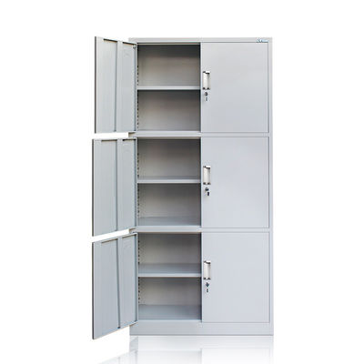 Tủ lưu trữ kim loại màu xám ba tầng Knock Down