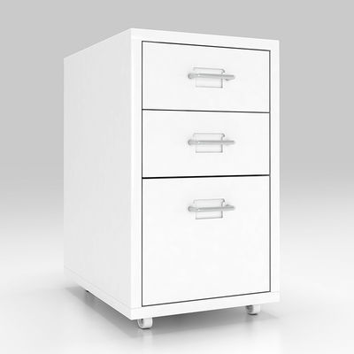 Phòng ngủ tại nhà 3 ngăn kéo Lưu trữ bằng kim loại Đầu giường di động có bánh xe