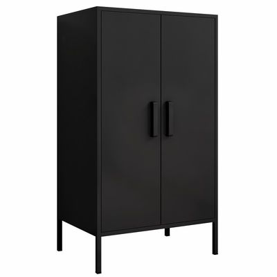 Phòng ngủ hai cửa kim loại nhà Một nửa chiều cao tủ chứa đồ có chân