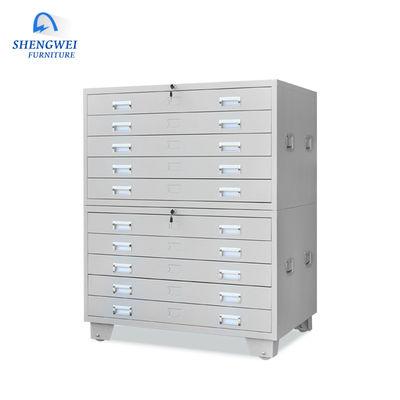 Tệp bản đồ ngang văn phòng Tủ bản vẽ kim loại cho bản vẽ A0 và A1