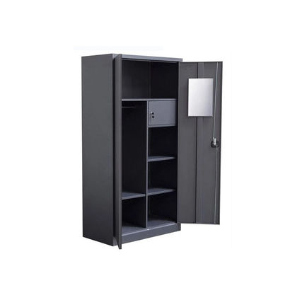 Phòng ngủ Cửa đôi thẳng đứng 180cm Tủ đựng quần áo bằng kim loại với Hộp an toàn