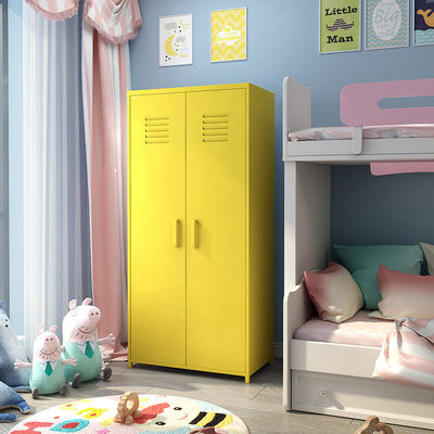 Phòng ngủ gia đình Kích thước cửa đôi đầy màu sắc Tủ lưu trữ tủ khóa cho trẻ em
