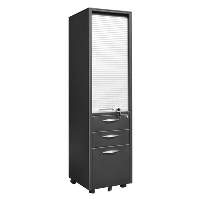 Bốn bánh xe Tambour Cửa cuốn Tủ thép có bệ đỡ