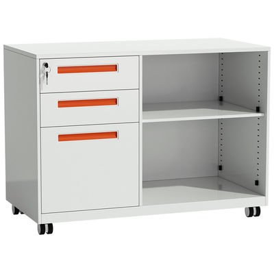Bốn bánh xe Tambour Cửa cuốn Tủ thép có bệ đỡ