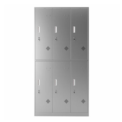 Tủ đựng quần áo có khóa 6 cửa Tủ thép không gỉ cho phòng thay đồ