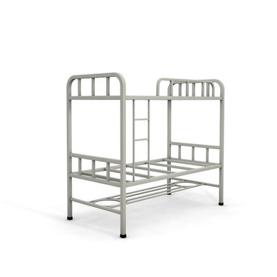 Phòng ngủ tập thể 46kg Màu xám Kích thước người lớn Giường tầng thép có giá để giày