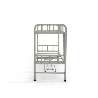Phòng ngủ tập thể 46kg Màu xám Kích thước người lớn Giường tầng thép có giá để giày