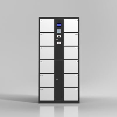 Siêu thị 12 Cửa Khóa vân tay Mã vạch Tủ lưu trữ điện tử