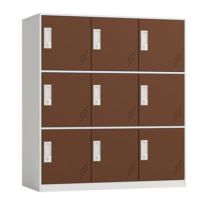9 cửa Sân vận động trường học Kho chứa kim loại Tủ khóa nửa chiều cao cho trẻ em