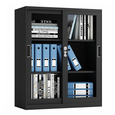 Cửa trượt 2 giá có thể điều chỉnh Tủ khóa nửa chiều cao bằng thép để lưu trữ tệp