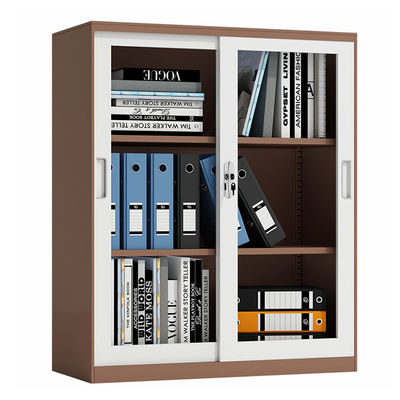 Cửa trượt 2 giá có thể điều chỉnh Tủ khóa nửa chiều cao bằng thép để lưu trữ tệp