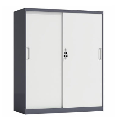 Cửa trượt 2 giá có thể điều chỉnh Tủ khóa nửa chiều cao bằng thép để lưu trữ tệp