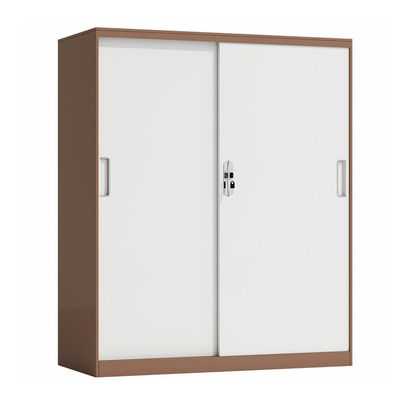 Cửa trượt 2 giá có thể điều chỉnh Tủ khóa nửa chiều cao bằng thép để lưu trữ tệp