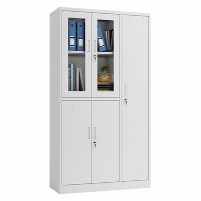 2 cửa kính 3 cửa thép Tủ để đồ bằng kim loại cho hồ sơ và quần áo