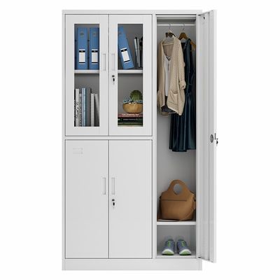 2 cửa kính 3 cửa thép Tủ để đồ bằng kim loại cho hồ sơ và quần áo