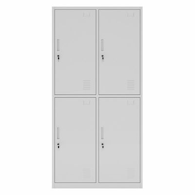 Phòng ngủ tập thể 2 tầng 4 cửa Tủ đựng quần áo bằng kim loại cho phòng thay đồ
