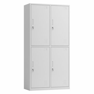 Phòng ngủ tập thể 2 tầng 4 cửa Tủ đựng quần áo bằng kim loại cho phòng thay đồ