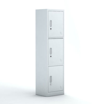 Dọc 3 cửa phòng ngủ Tủ quần áo bằng kim loại Tủ lưu trữ đầy màu sắc