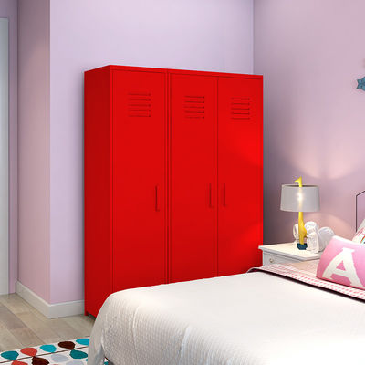 Phòng ngủ gia đình Kích thước cửa đôi đầy màu sắc Tủ lưu trữ tủ khóa cho trẻ em