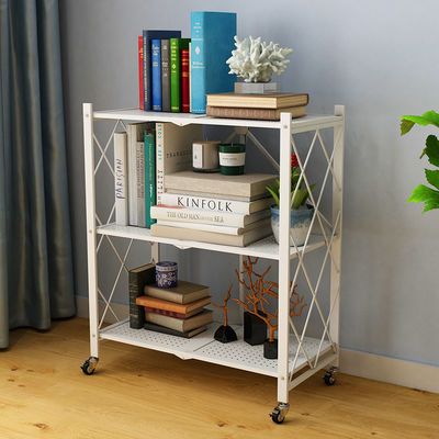 3 lớp kim loại nhỏ Hiển thị kệ gấp thép lưu trữ kệ kệ cho nhà
