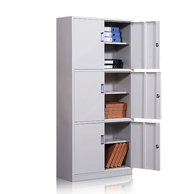 Tủ lưu trữ kim loại màu xám ba tầng Knock Down