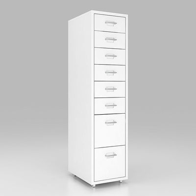 Ngăn kéo nhiều màu 8 ngăn kéo lưu trữ phòng khách Tủ kim loại di động