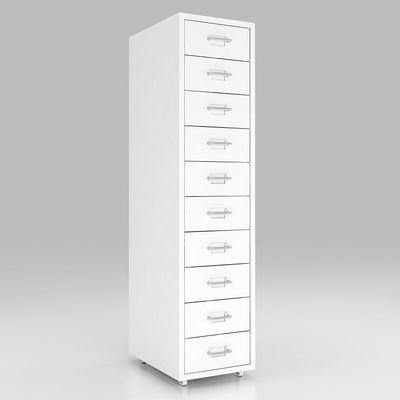 nhà Tủ lưu trữ 10 ngăn kéo bằng kim loại di động có bánh xe thầu dầu