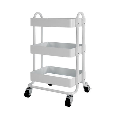 3 tầng Rolling Utility 4 Caster Kitchen Storage Xe đẩy