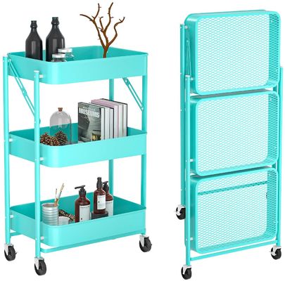 Gấp Xe đẩy lưu trữ kim loại ODM di động cho nhà bếp