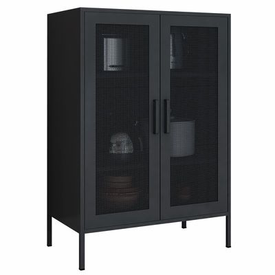 Cửa lưới kim loại đôi 1015x800x400mm Tủ khóa nửa chiều cao để sử dụng tại nhà