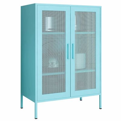 Cửa lưới kim loại đôi 1015x800x400mm Tủ khóa nửa chiều cao để sử dụng tại nhà