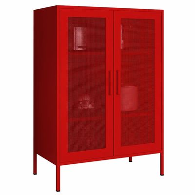 Cửa lưới kim loại đôi 1015x800x400mm Tủ khóa nửa chiều cao để sử dụng tại nhà