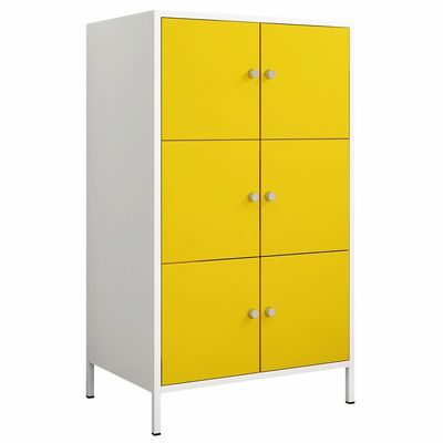 6 cửa bằng thép Chân cao Tủ khóa nửa chiều cao để sử dụng tại nhà