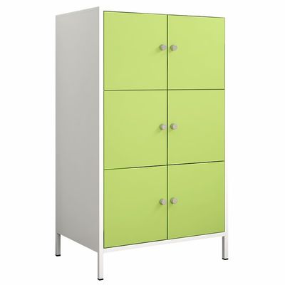 6 cửa bằng thép Chân cao Tủ khóa nửa chiều cao để sử dụng tại nhà