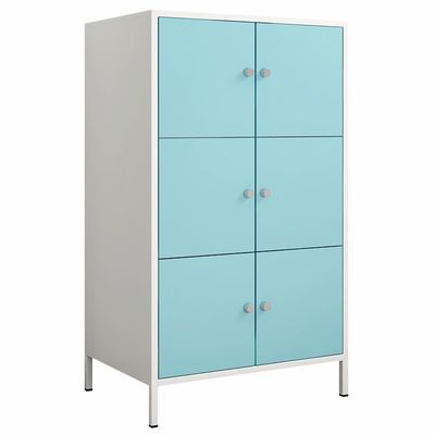 6 cửa bằng thép Chân cao Tủ khóa nửa chiều cao để sử dụng tại nhà