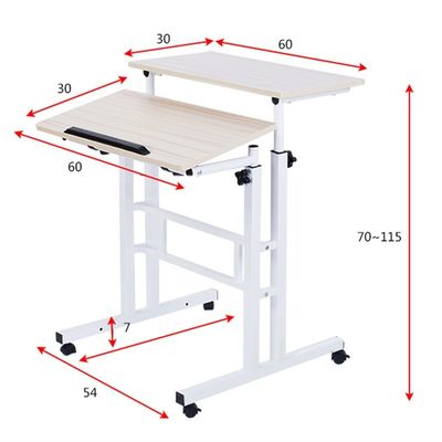 Khung kim loại Bảng gỗ Chiều cao có thể điều chỉnh Bàn học kích thước nhỏ