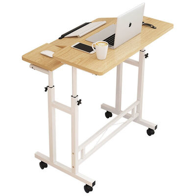 Điều chỉnh độ cao Bàn học kim loại khung trắng với 4 bánh xe