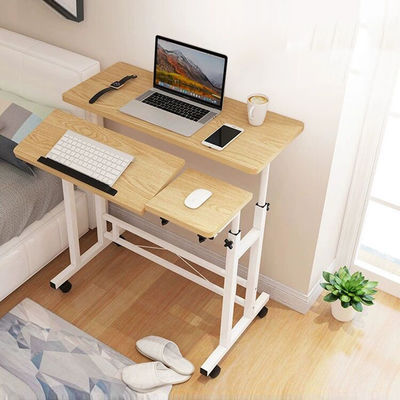 Điều chỉnh độ cao Bàn học kim loại khung trắng với 4 bánh xe