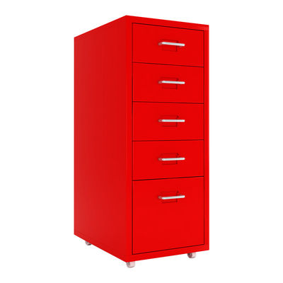Trang chủ 5 ngăn kéo Tủ lưu trữ có thể di chuyển cao 690mm màu xanh lam có bánh xe
