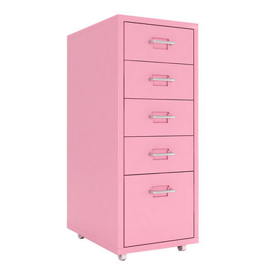 Trang chủ 5 ngăn kéo Tủ lưu trữ có thể di chuyển cao 690mm màu xanh lam có bánh xe
