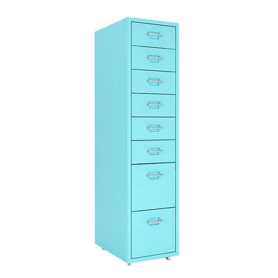 Tổ chức kim loại lưu trữ màu trắng 8 ngăn kéo Tủ đựng hồ sơ phẳng