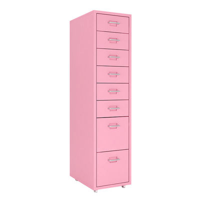 Tổ chức kim loại lưu trữ màu trắng 8 ngăn kéo Tủ đựng hồ sơ phẳng