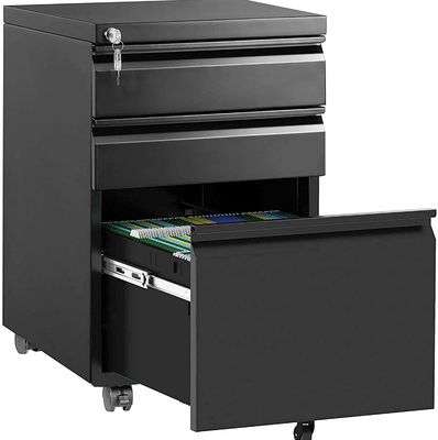 Đế máy in di động 3 ngăn kéo Tủ tài liệu kim loại cho tổ chức văn phòng tại nhà