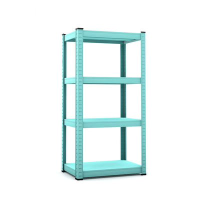 Sharehouse 4 Kệ Giá đỡ bằng thép nhẹ Giá đỡ màu xanh Bộ tổ chức lưu trữ
