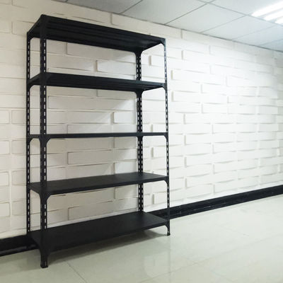 Văn phòng tại nhà màu đen Sử dụng giá lưu trữ bằng thép với 5 giá đỡ có thể điều chỉnh