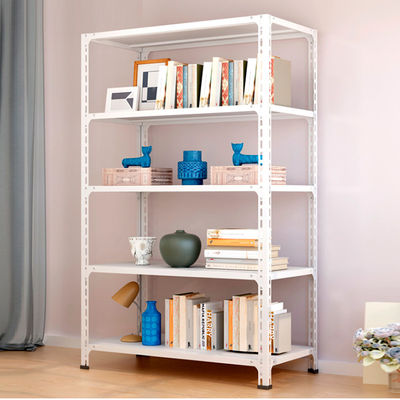 Văn phòng tại nhà màu đen Sử dụng giá lưu trữ bằng thép với 5 giá đỡ có thể điều chỉnh