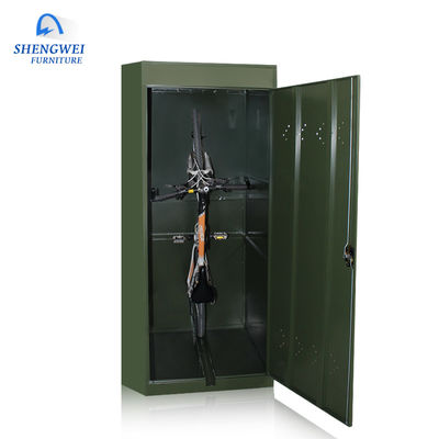 Tủ đựng đồ bằng kim loại màu xanh lá cây Tủ đựng đồ bằng kim loại cho xe đạp có khóa